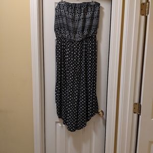 Black strapless Romper